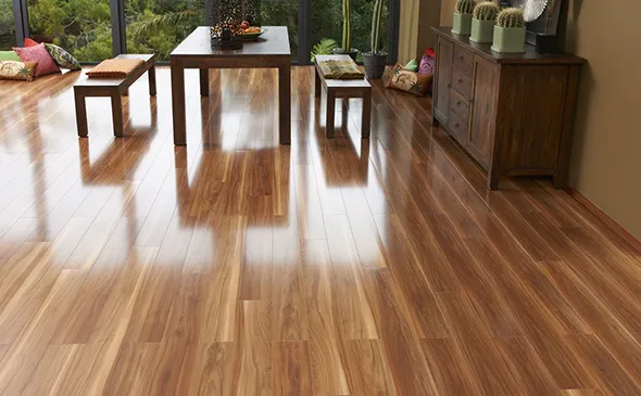 Different flooring service icons labeled Flooring, Tile Floor, and Wood Flooring, representing various professional floor installation.